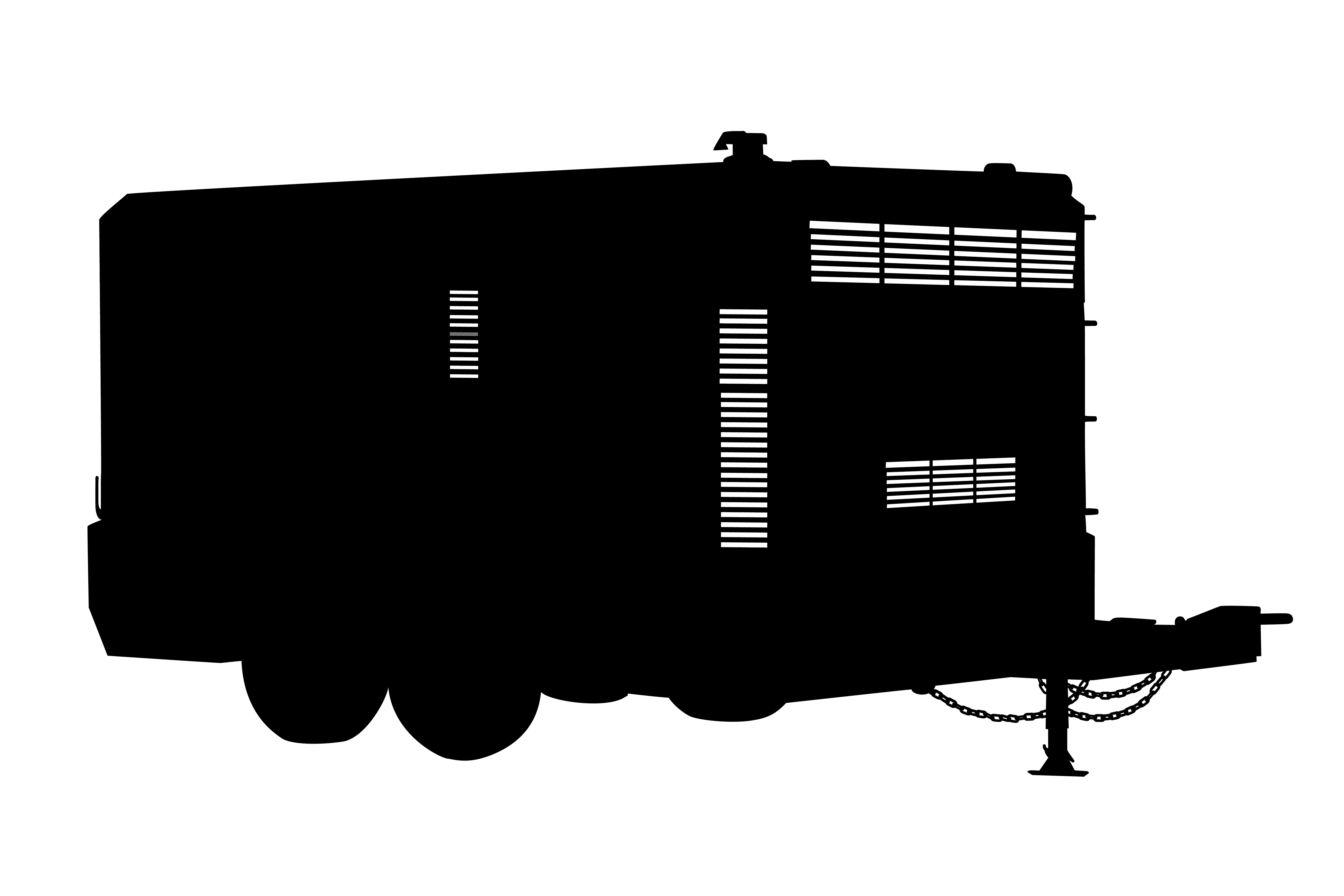 Black Bobcat Portable Air Compressor Icon on White Background