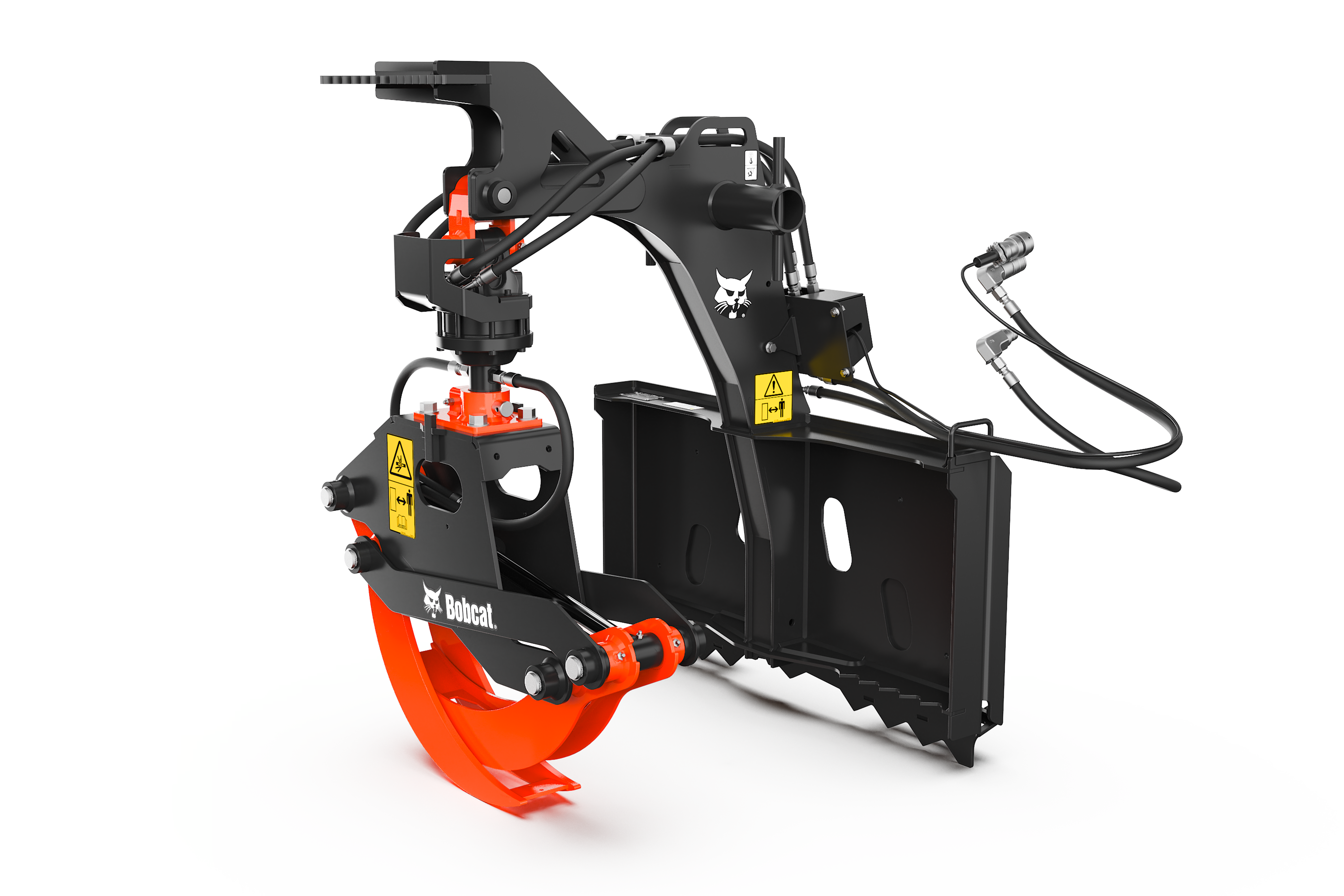 Front Left View of the Bobcat Hydraulic Rotating Log Grapple