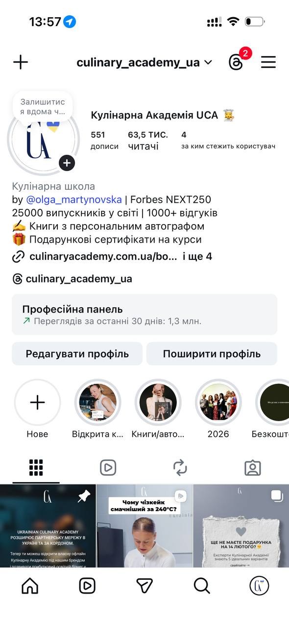 IG-профіль UCA