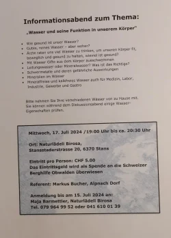 Wasservortrag mit Markus Bucher