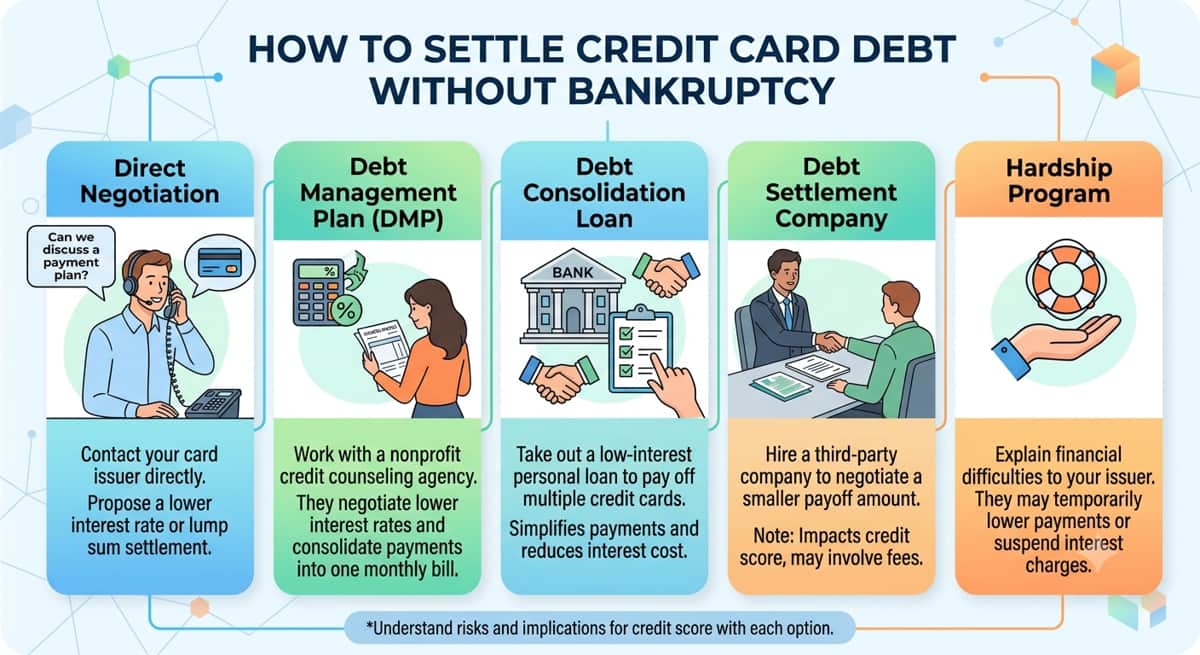 How Can You Settle Credit Card Debt Without Bankruptcy?