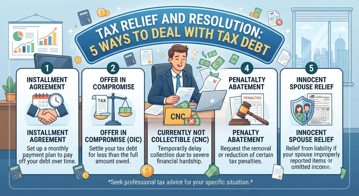 Tax Relief And Resolution: 5 Ways To Deal With Tax Debt