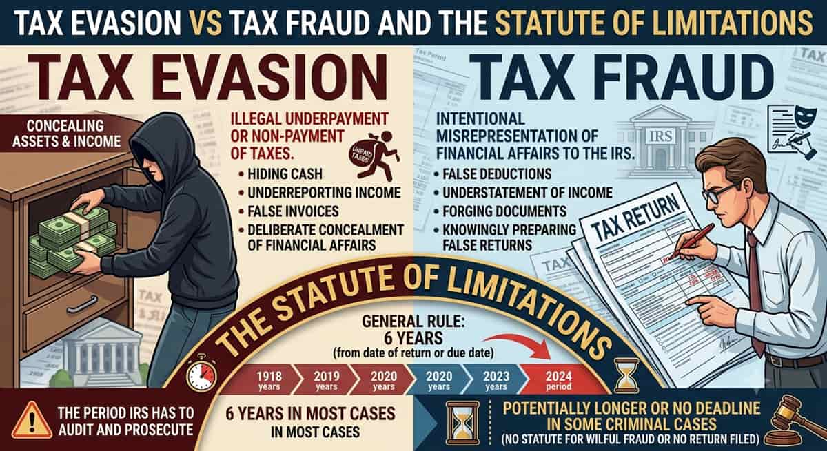 Tax Evasion Vs Tax Fraud And The Statute Of Limitations