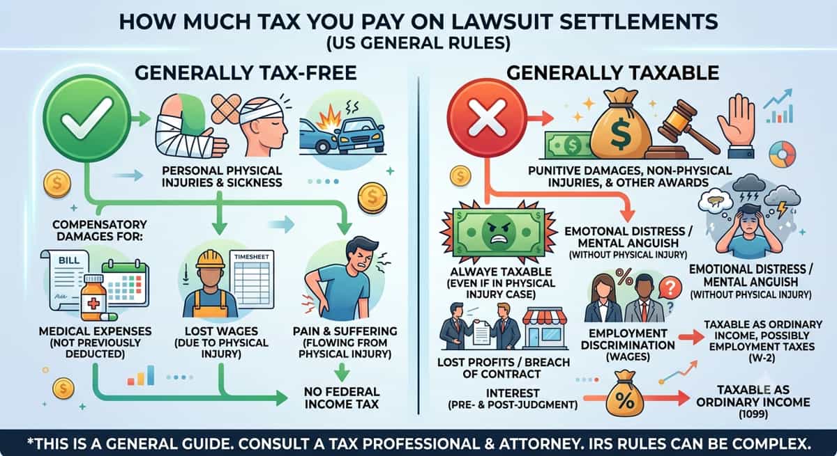 How Much Tax You Pay On Lawsuit Settlements