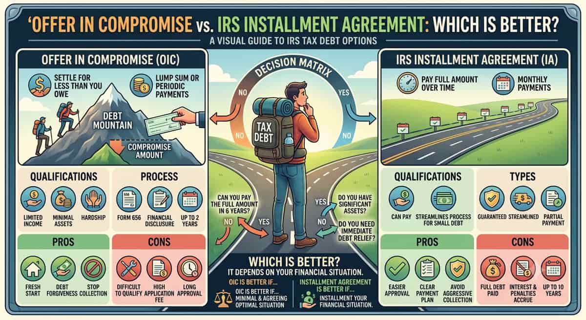 Offer in Compromise vs. IRS Installment Agreement: Which Is Better?