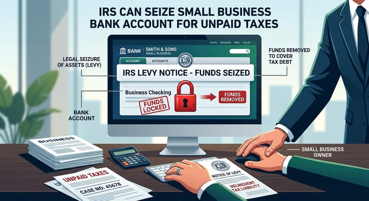 Can the IRS Seize a Small Business Bank Account for Unpaid Taxes?