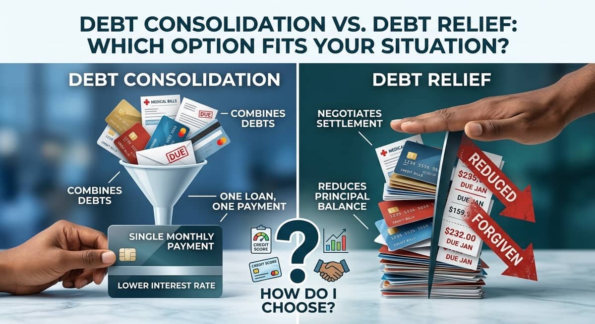 Debt Consolidation vs. Debt Relief: Which Option Fits Your Situation?