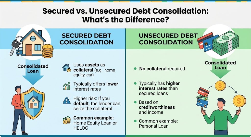 Secured vs Unsecured Debt Consolidation: What's the Difference?