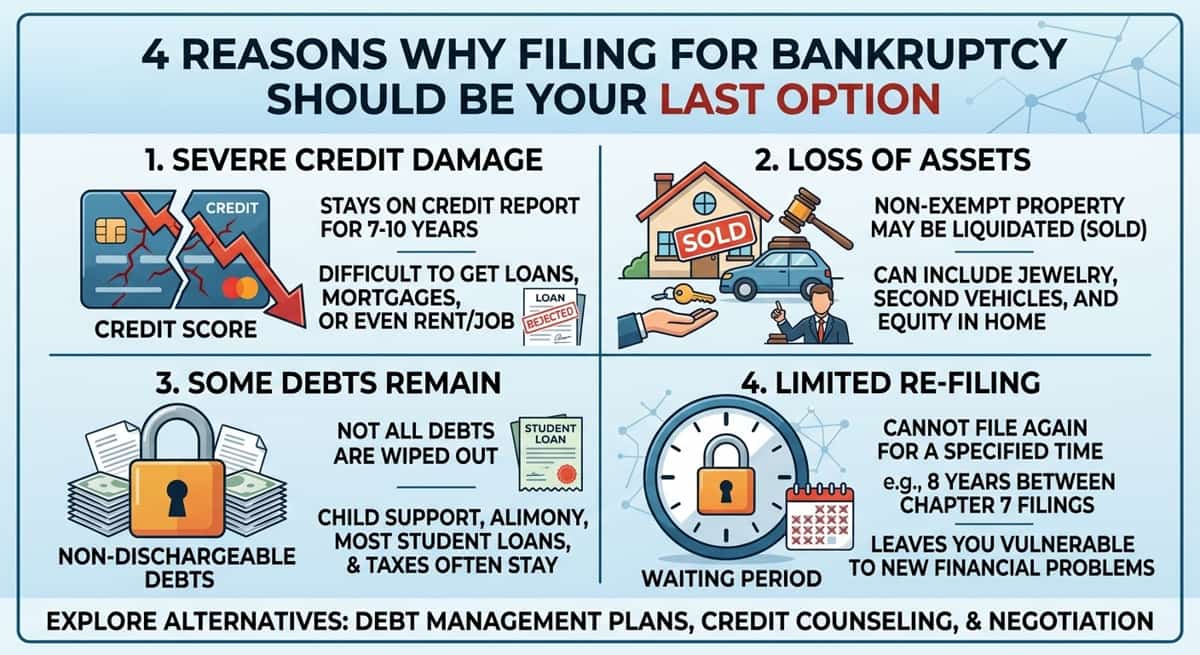 4 Reasons Why Filing for Bankruptcy Should Be Your Last Option