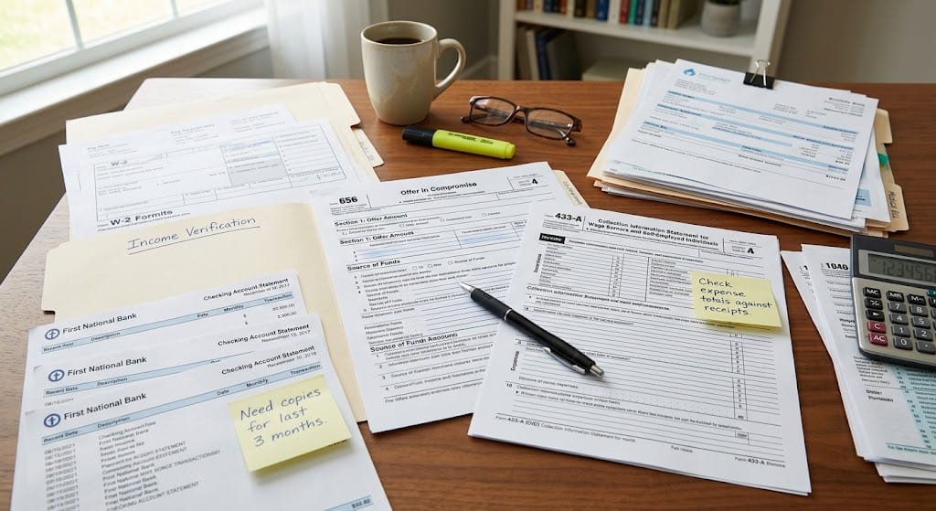 IRS Offer In Compromise Forms And Supporting Documentation