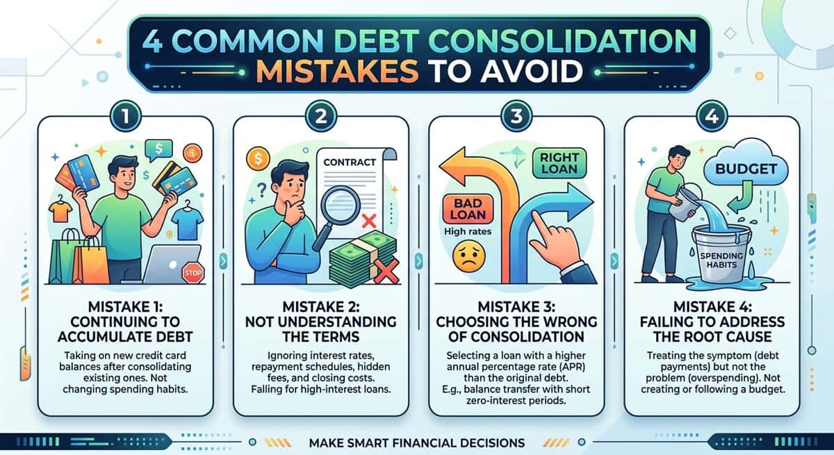 4 Common Debt Consolidation Mistakes to Avoid