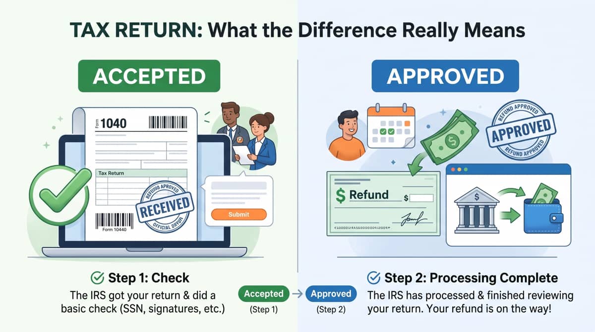 Tax Return Accepted vs Approved: What the Difference Really Means