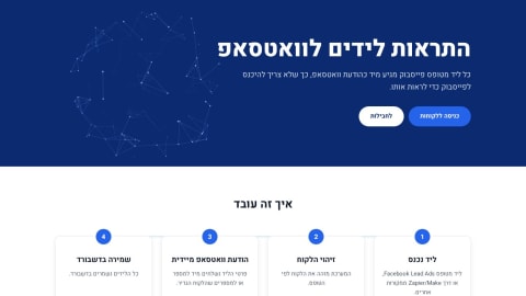 לידים לוואטסאפ – התראות לידים מפייסבוק בזמן אמת image 1