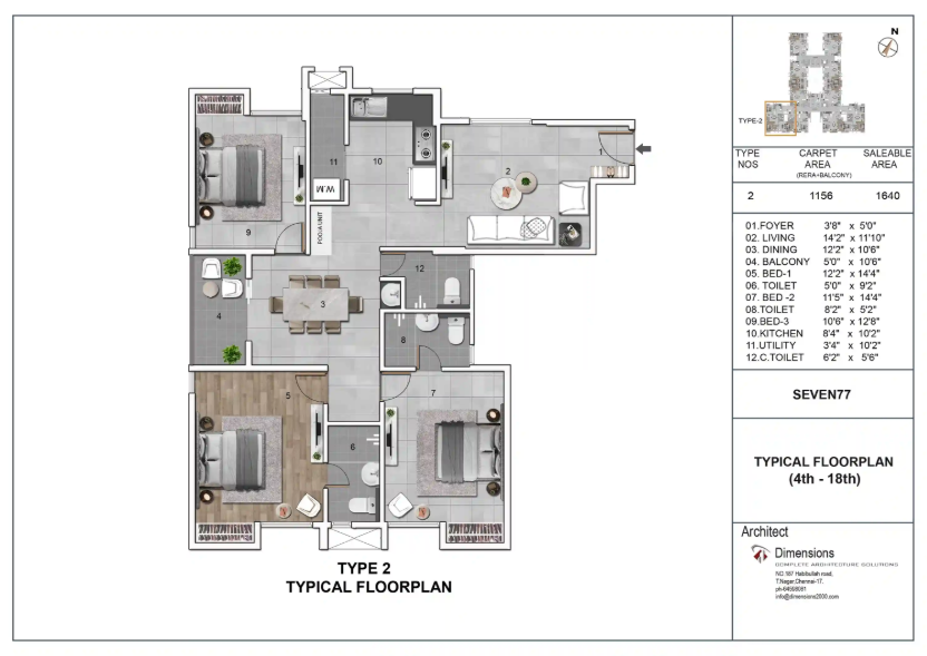 Jains Seven 77 — Floor Plan 1