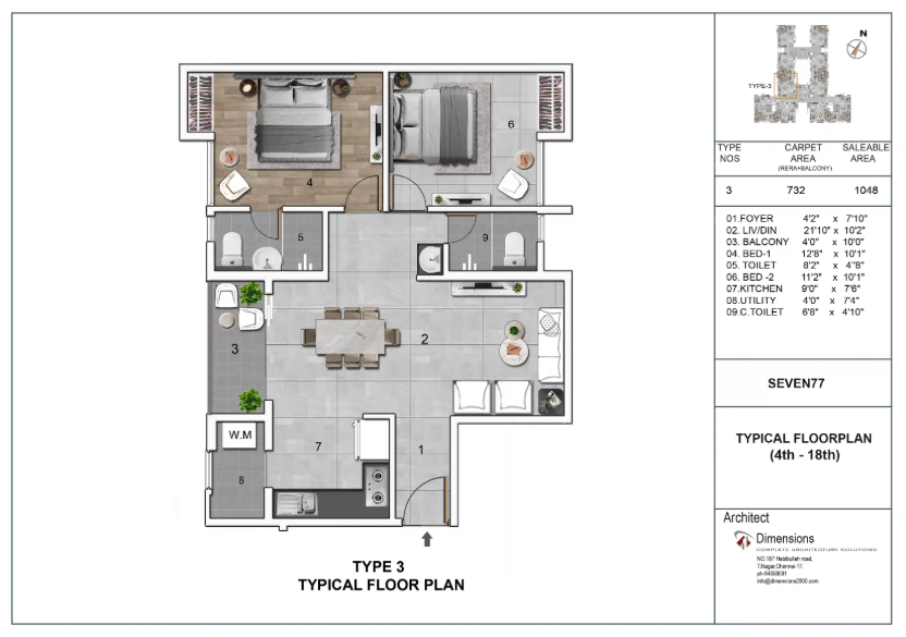 Jains Seven 77 — Floor Plan 2
