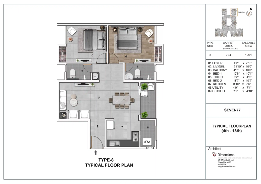 Jains Seven 77 — Floor Plan 4