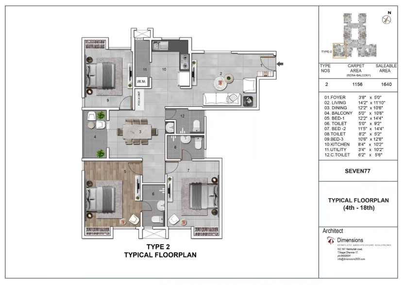 Jains Seven 77 — Floor Plan 5