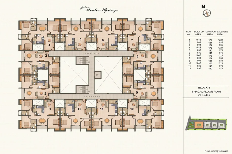 Jains Avalon Springs — Floor Plan 1