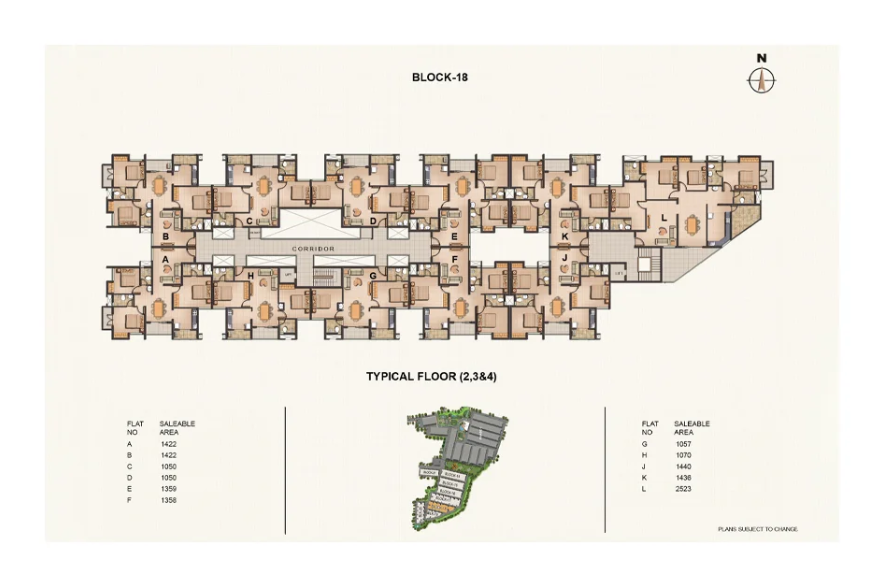 Jains Pebble Brook — Floor Plan 3
