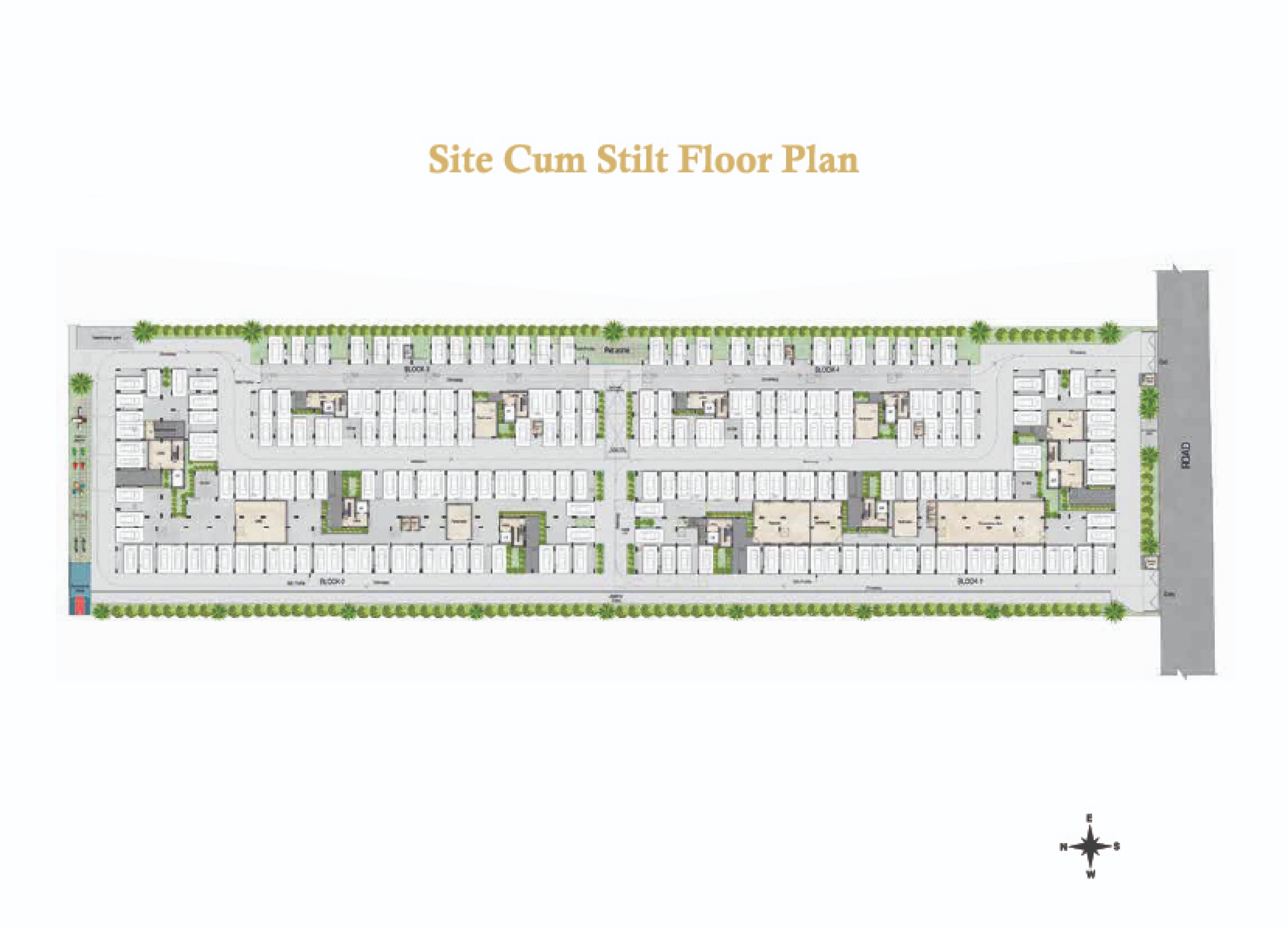 Beena Clover — Site cum Stilt Floor Plan