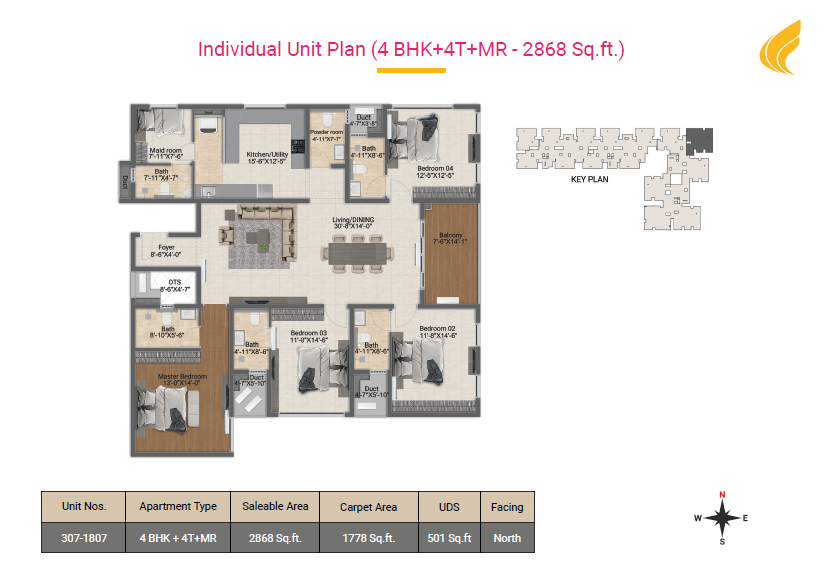 iHeart — 4 BHK Unit Plan