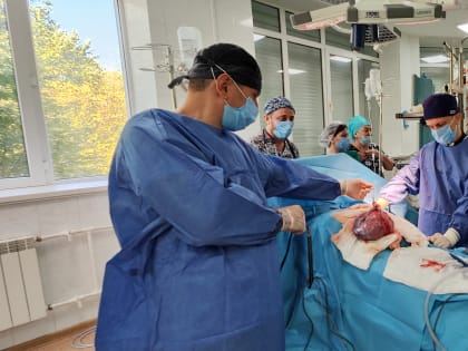 Гигантскую опухоль брюшной полости удалили пожилой пациентке хирурги в Дагестане