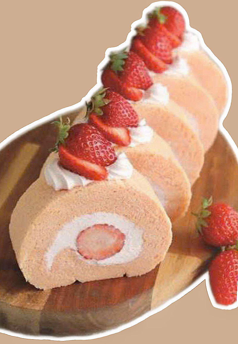 Roll Cake Dâu Tây Classic
