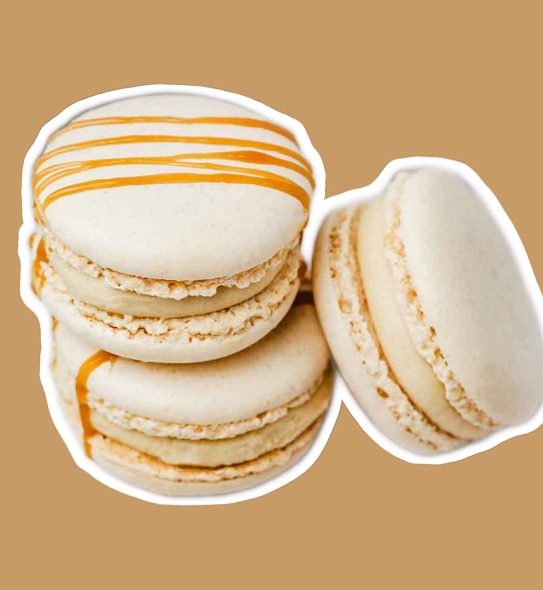 Macaron salted caramel góc 1