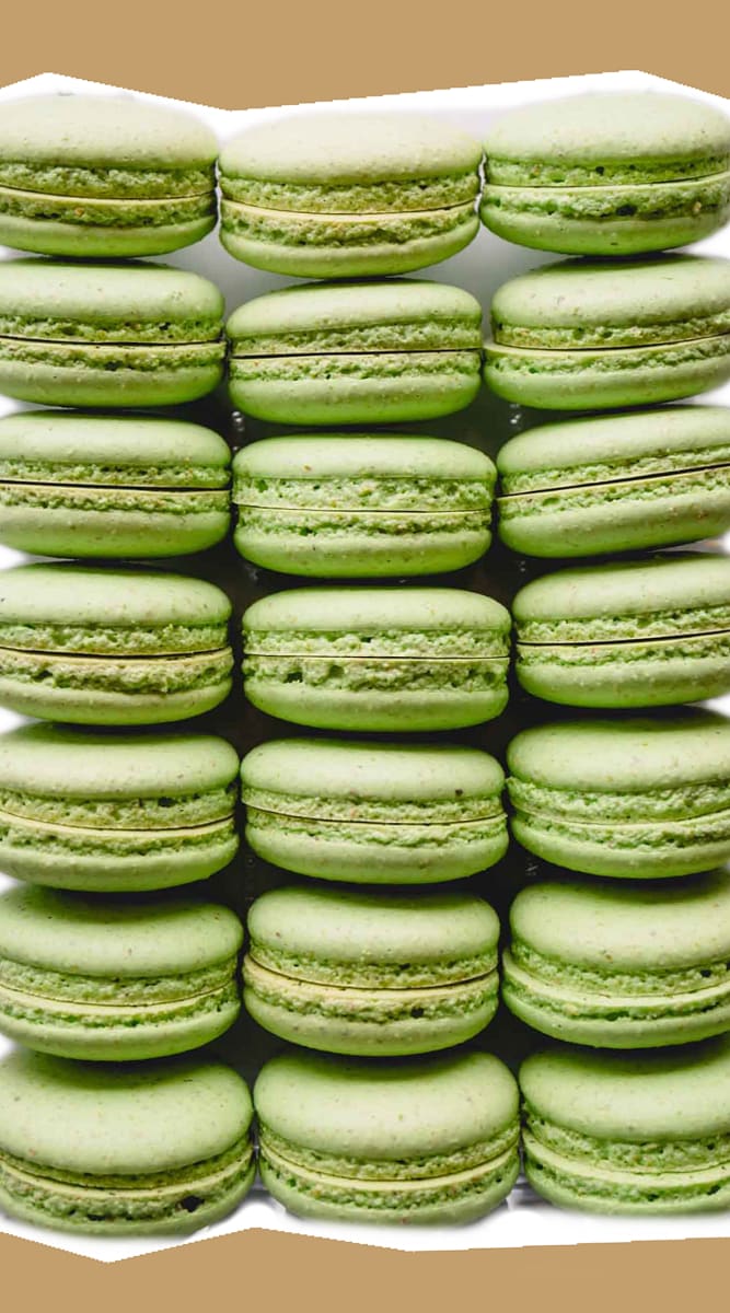 Macaron pistachio góc 3