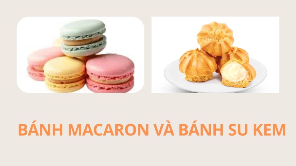 So sánh macaron và su kem