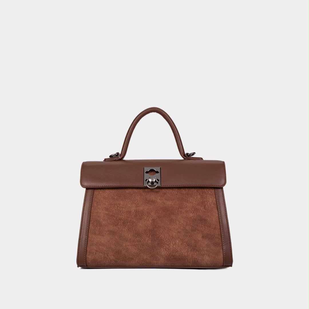 Sac Cartable Élégant Cuir et Daim - Modèle Olivia - 1