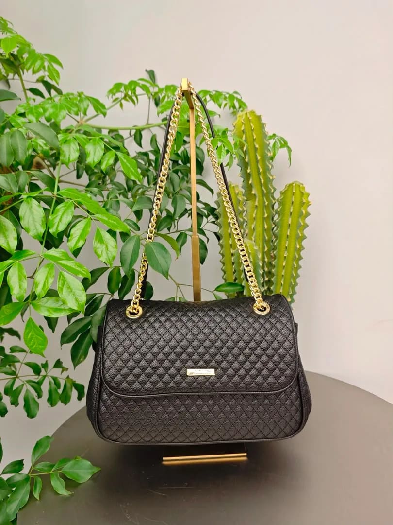 Sac Bandoulière Matelassé Chaîne - Modèle Lucia - 1