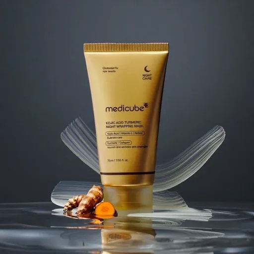 Medicube : KOJIC ACID TUMERIC NIGHT WRAPPING MASK - 1