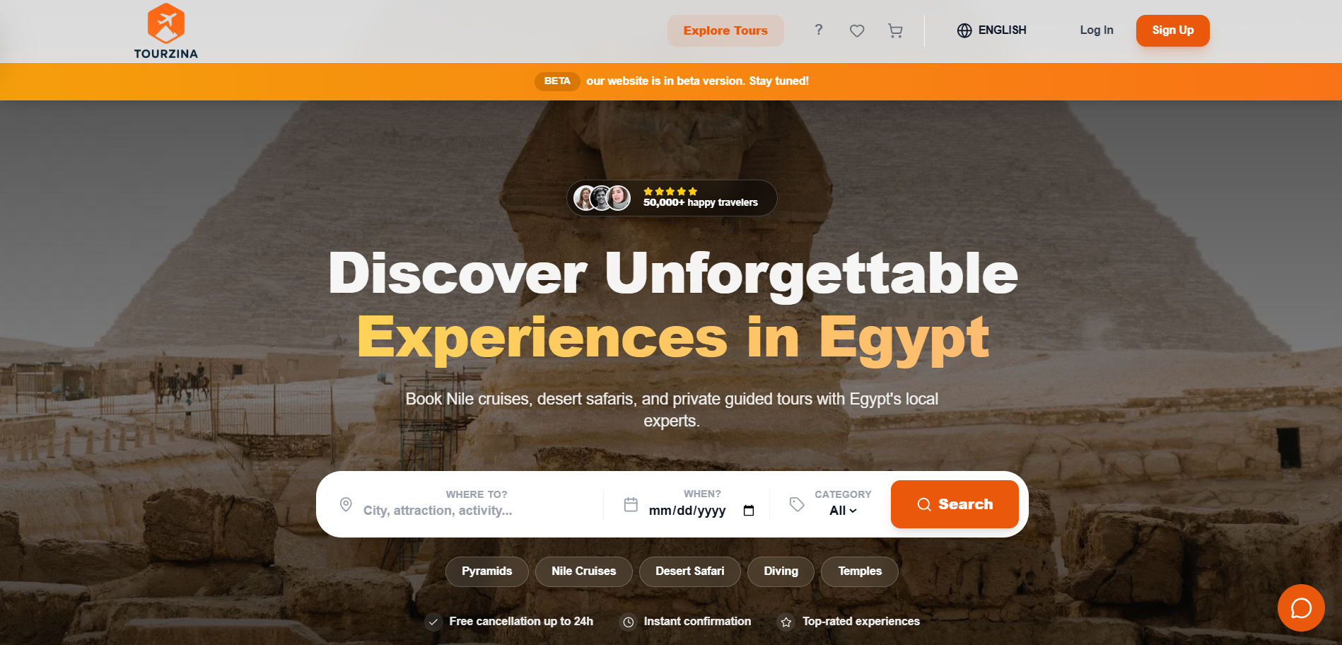 Tourzina — Egyptian Tour Booking Marketplace