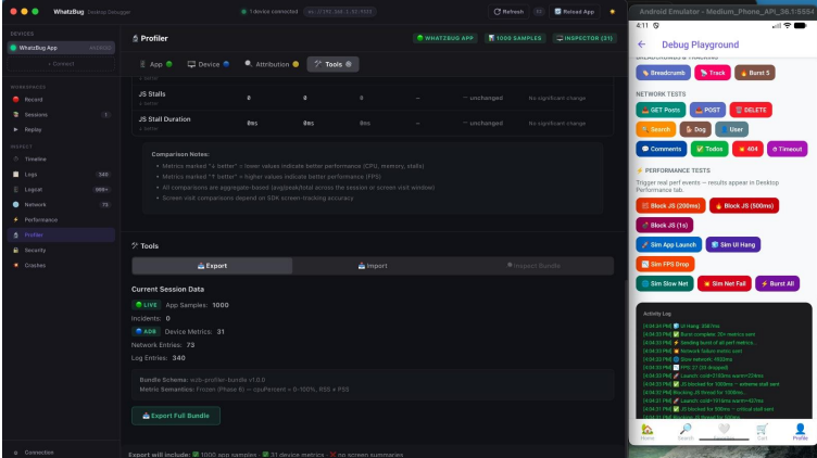 App profiler dashboard