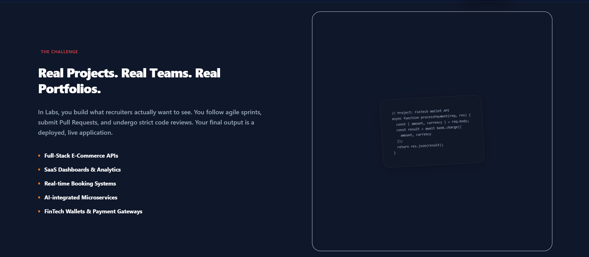 Real-world projects