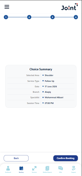 Booking confirmation