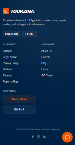 Mobile footer section