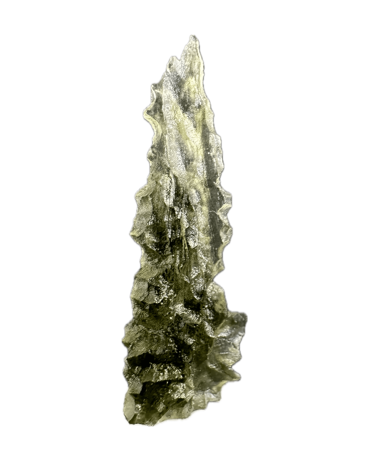 Tectita Moldavita from Besednice moldavite occurrences, Besednice, Český Krumlov District, Bohemia, República Checa — Terrium