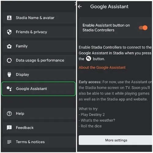 Asistentul Google disponibil pe Stadia Controller
