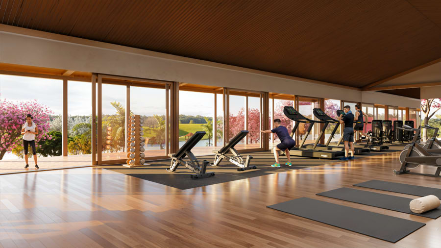 Academia moderna Flex no Fazenda Villagio