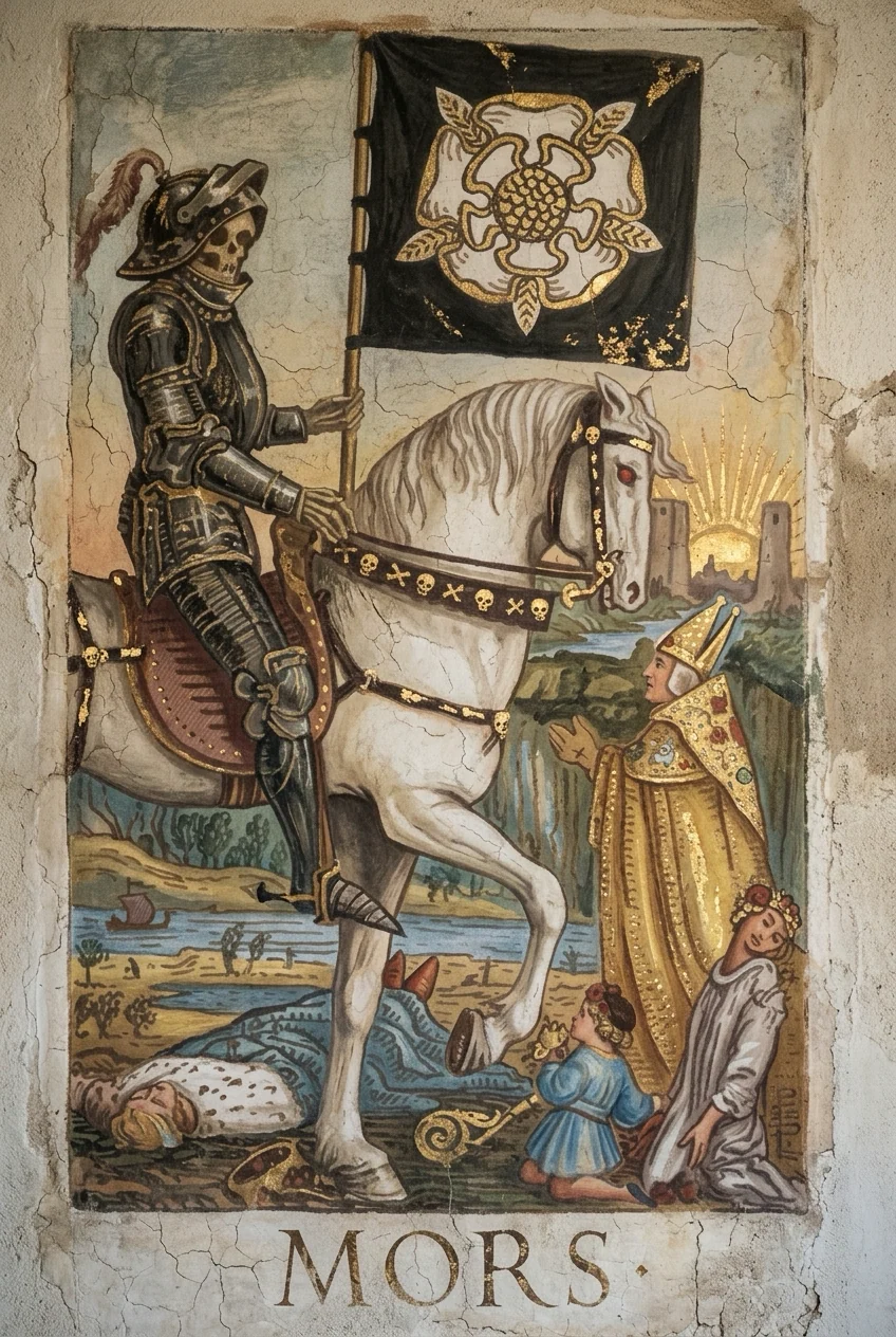 Death — Raider-Waite fresco, 36 Codex canon.
