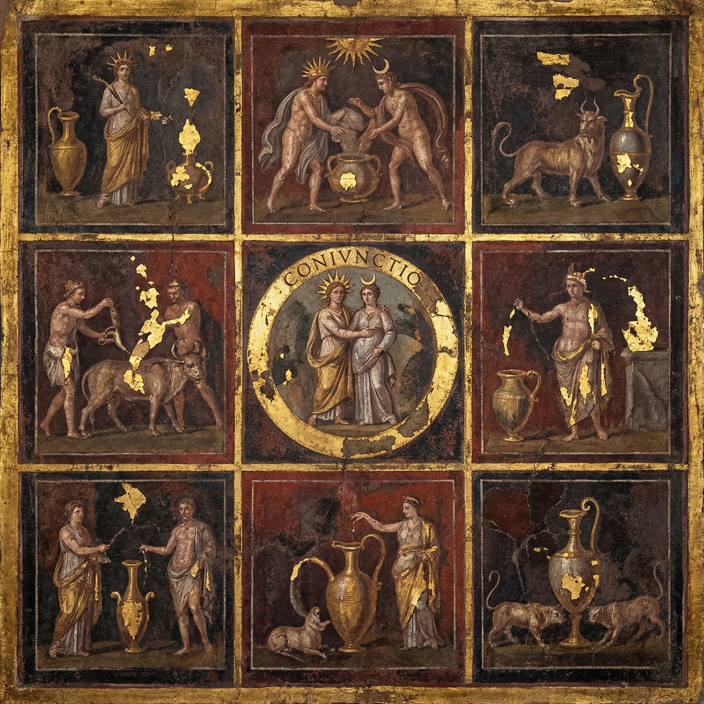 Conjunction — alchemical plate, 36 Codex canon.
