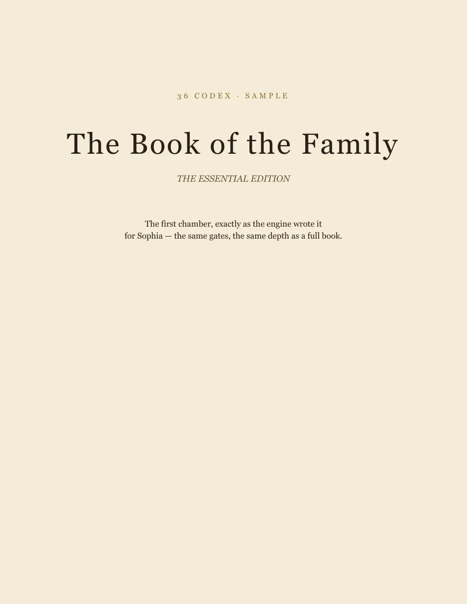 Title page — The Book of the Family
