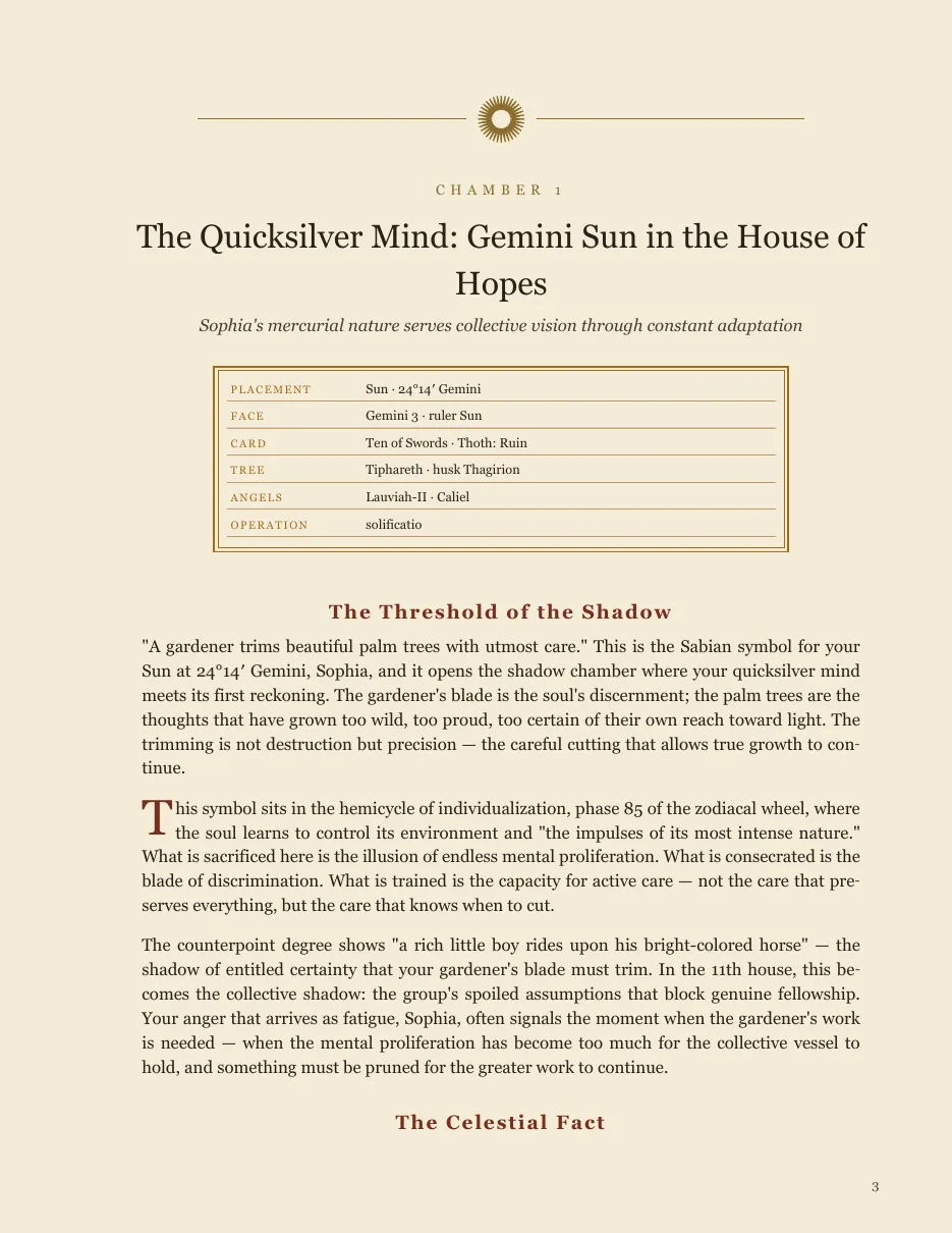 Chamber opening — The Book of the Shadow