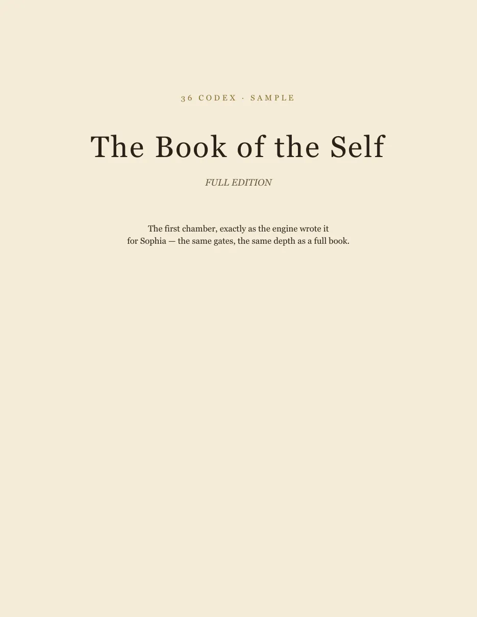 Title page — The Book of the Self