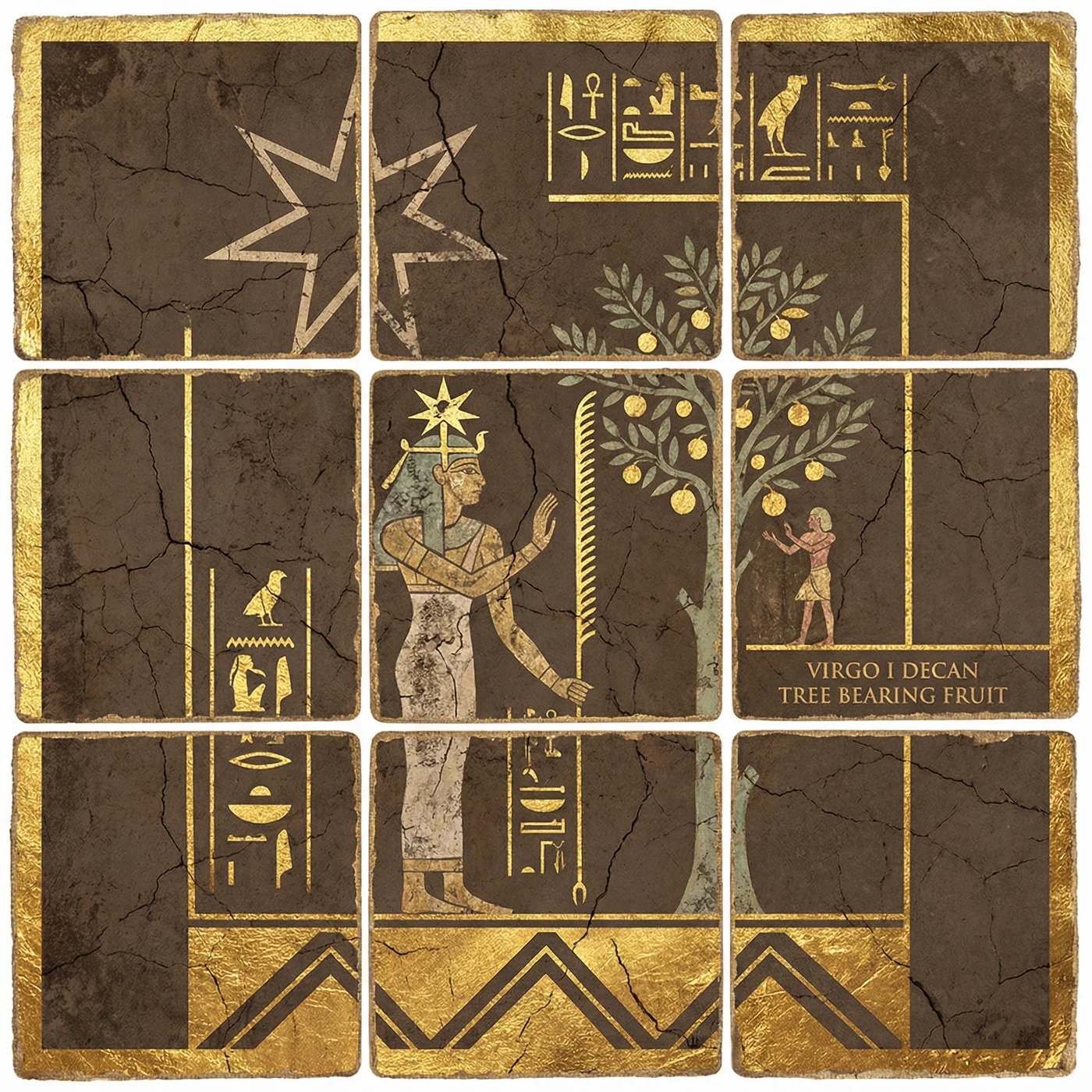 Virgo I — Egyptian fresco, 36 Codex canon.