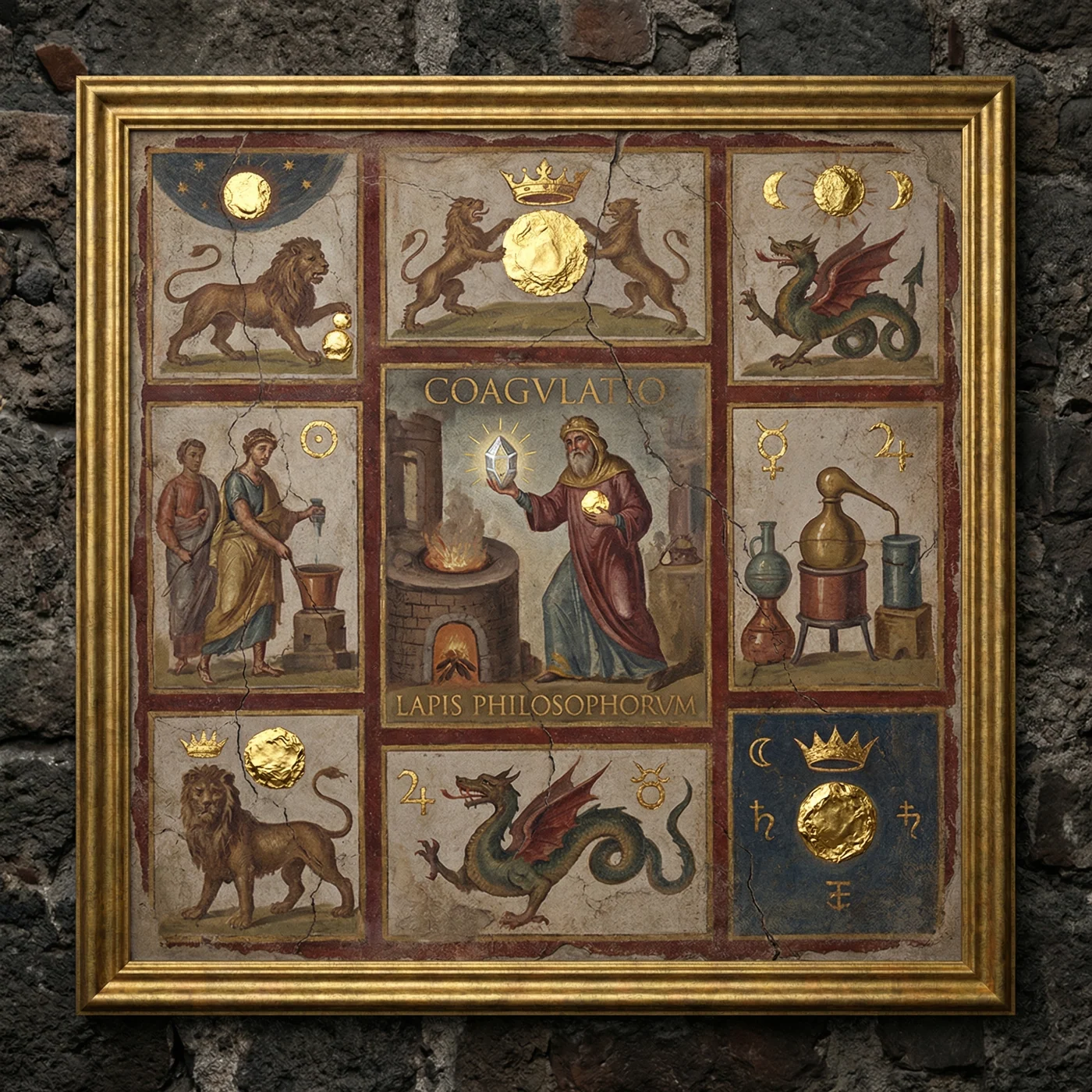 Coagulation — the form of 4, alchemical plate, 36 Codex canon.
