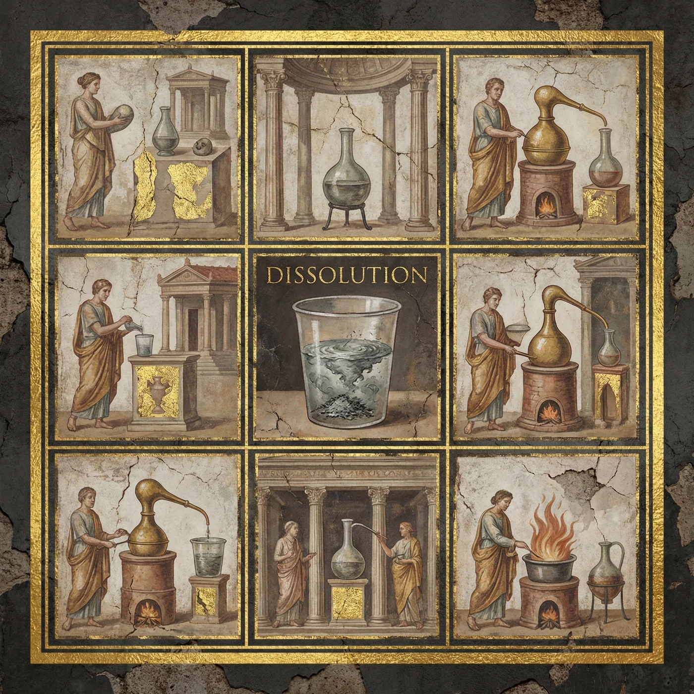 Dissolution — alchemical plate, 36 Codex canon.