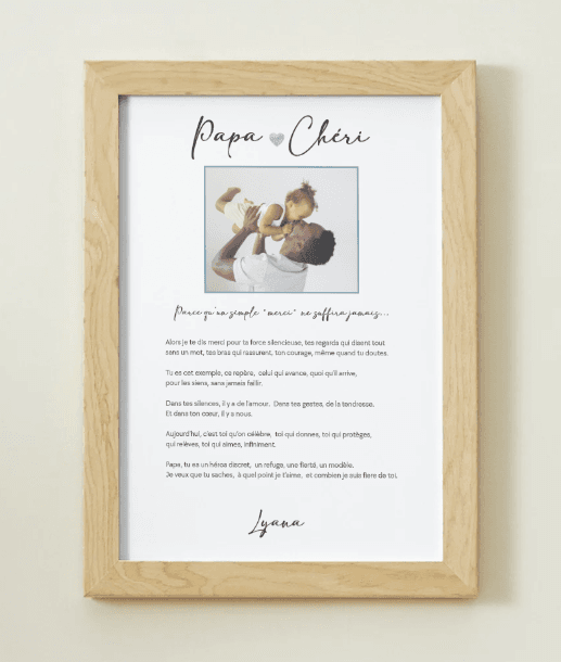 Affiche photo "Papa"